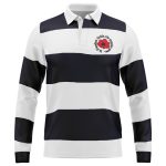 Embroidered Red Poppy Rugby Shirt Mens Remembrance Jersey for VE