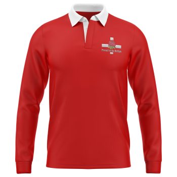 Embroidered Proud to be British Rugby Shirt Mens Red Rose Embroidery Jersey Men's Clothing Purple Print House