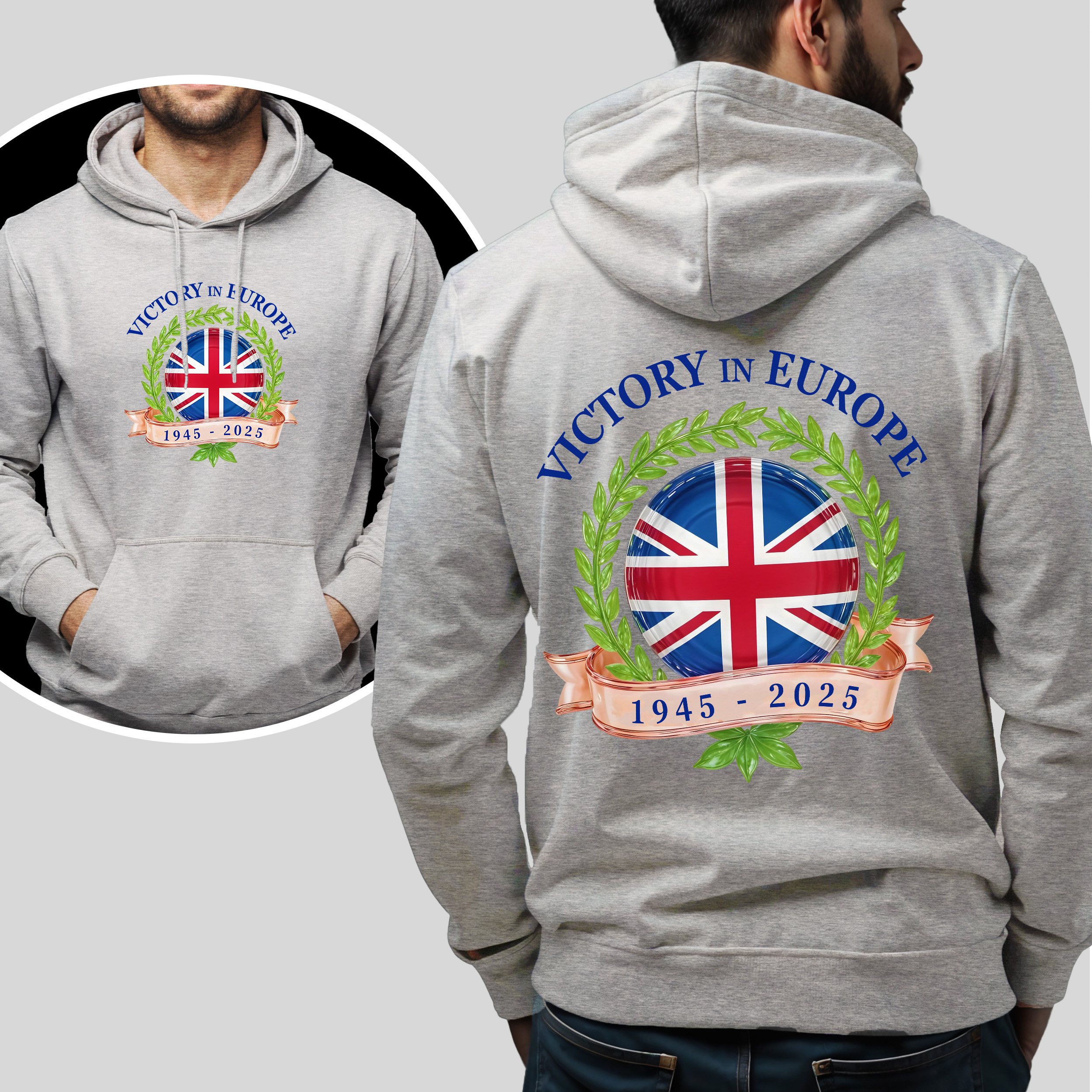 VE Day 80th Anniversary Hoodie | Union Jack Design 1945-2025