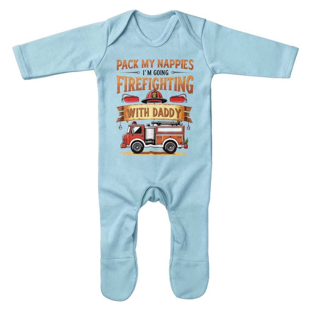 Firefighting with Daddy Baby Romper Suit Pack My Nappies Funny Sleepsuit Firefighting with Daddy Baby Romper Suit Pack My Nappies Funny Sleepsuit Baby Romper Suits Purple Print House