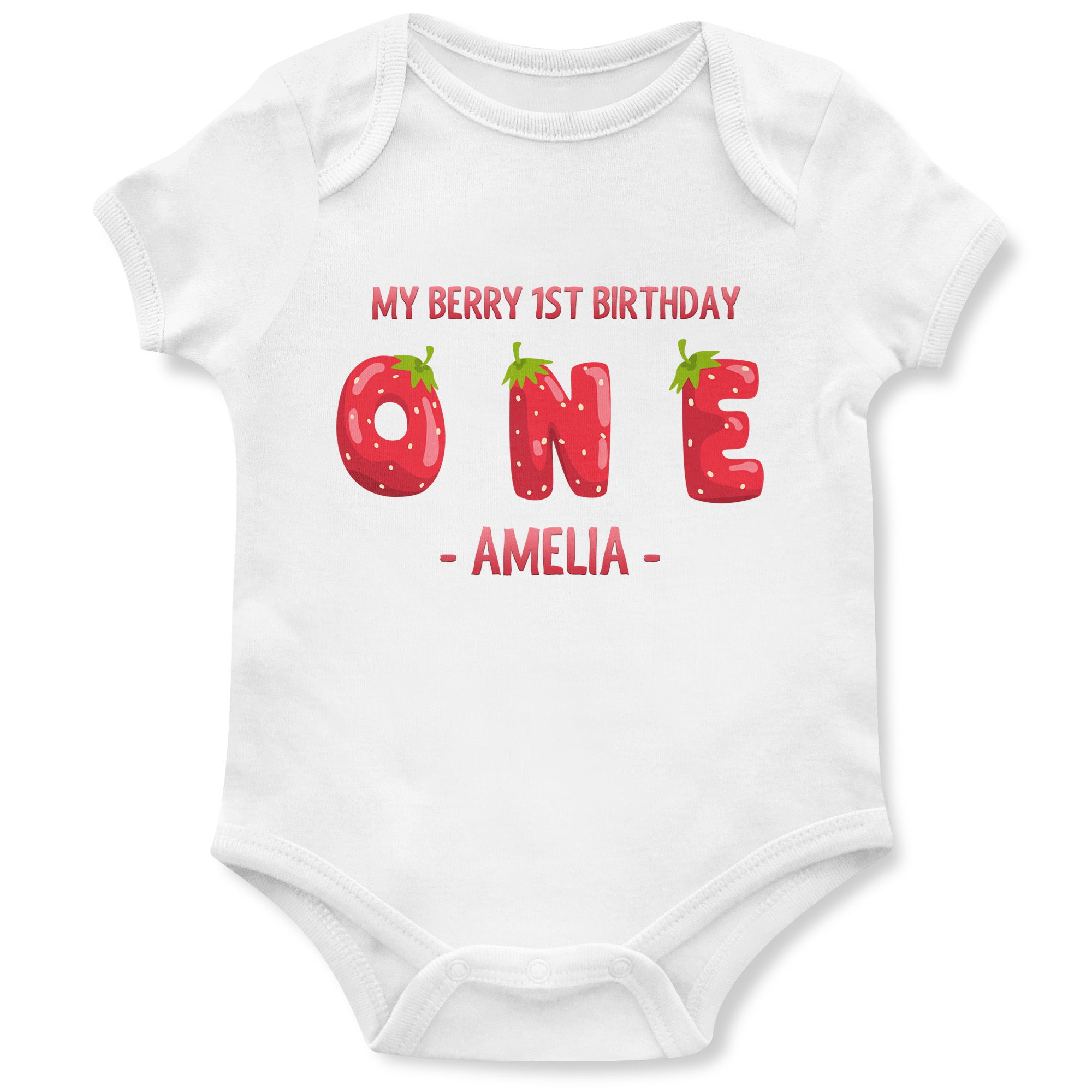 George Baby Girl's 1st Birthday Bodysuit And Vest Set - White, "It's My First Birthday Today"