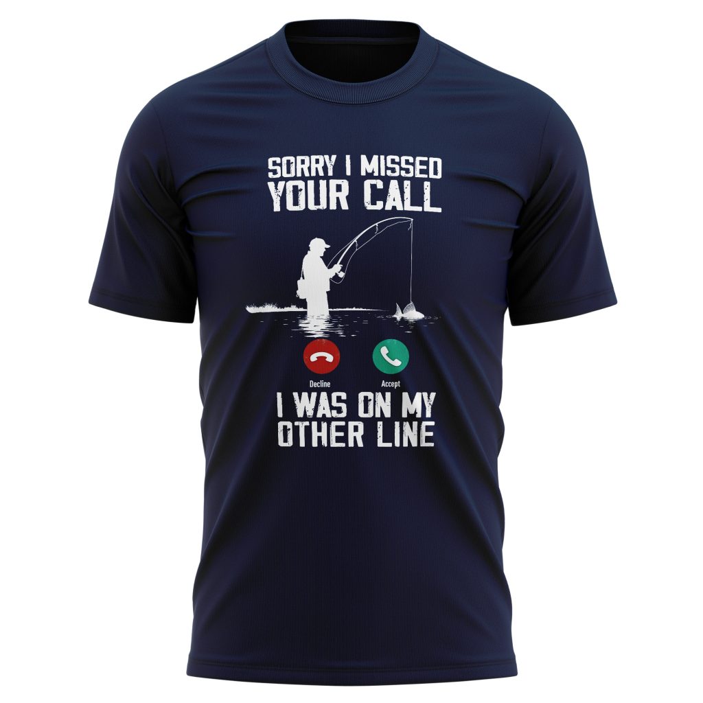 Funny Fishing T Shirt For Dad Sorry I Missed Your Call Design For Dads Gift Idea Funny Fishing T Shirt For Dad Sorry I Missed Your Call Design For Dads Gift Idea Father's Day Gifts Purple Print House