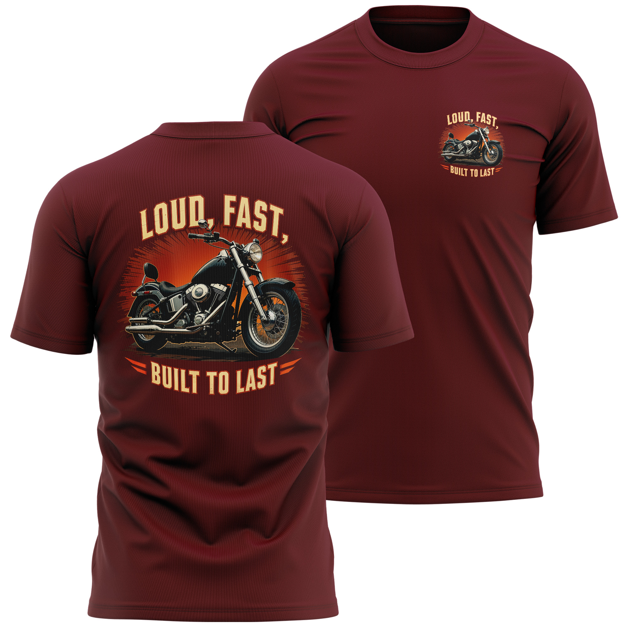 Funny T Shirt for Dads Loud Fast Built To Last Motorbike Design Fathers Day Funny T Shirt for Dads Loud Fast Built To Last Motorbike Design Fathers Day Father's Day Gifts Purple Print House