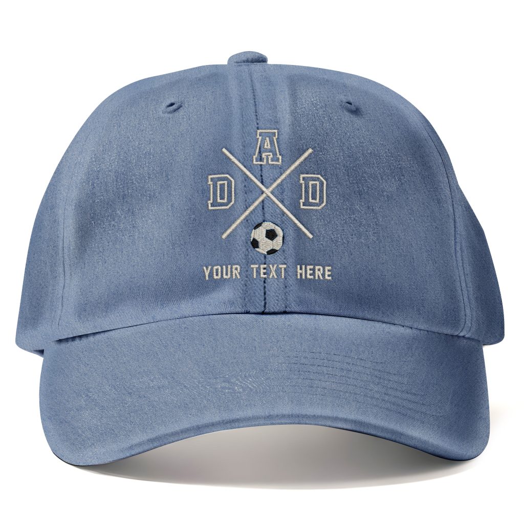 Personalised Embroidered Football Dad Vinatge Cap Custom Fathers Day Gift Personalised Embroidered Football Dad Vinatge Cap Custom Fathers Day Gift Headwear Purple Print House