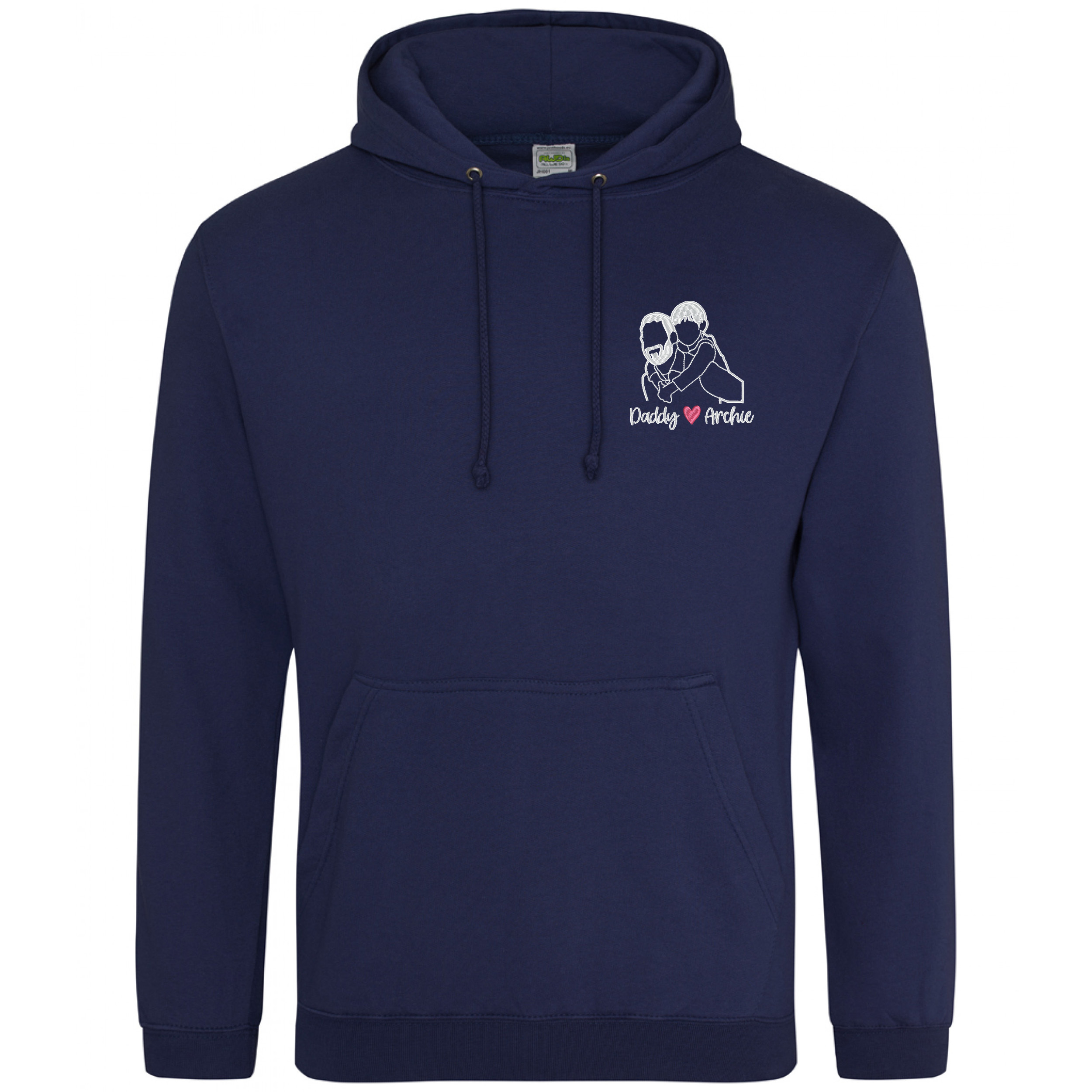 Personalised Embroidered Fathers Day Hoodie With Custom Photo And Name Personalised Embroidered Fathers Day Hoodie With Custom Photo And Name Adult Hoodies Purple Print House