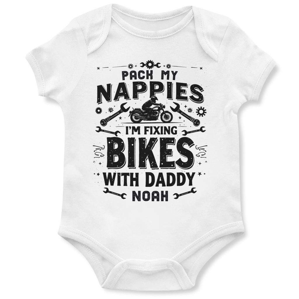 Fixing Moter Bikes With Daddy Babygrow Funny Baby Grow for Boys Girls Fathers Day Gift Fixing Moter Bikes With Daddy Babygrow Funny Baby Grow for Boys Girls Fathers Day Gift Baby Clothing Purple Print House