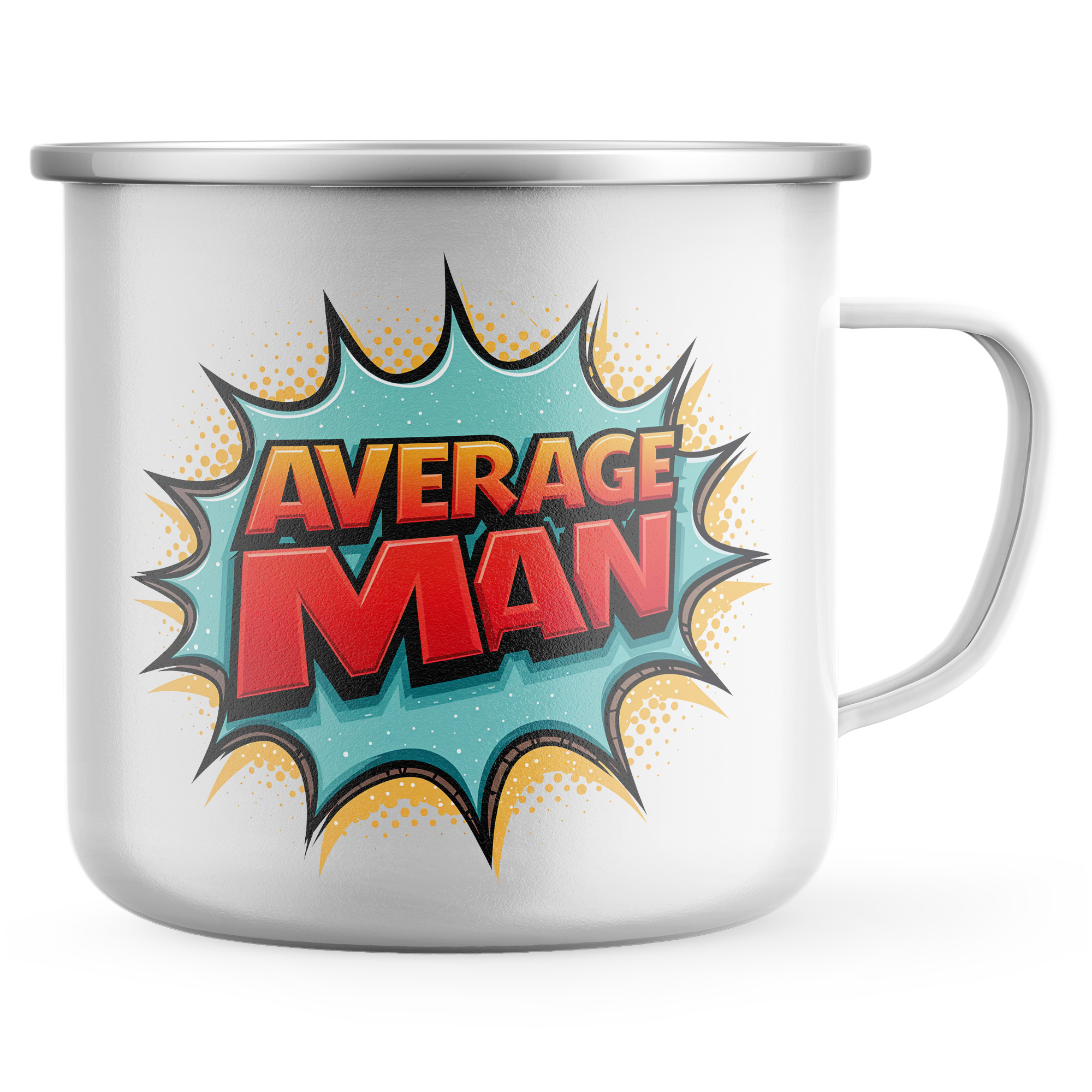 Funny Average Man Enamel Mug for Father Stepdad Grandad Partner Funny Average Man Enamel Mug for Father Stepdad Grandad Partner Father's Day Gifts Purple Print House