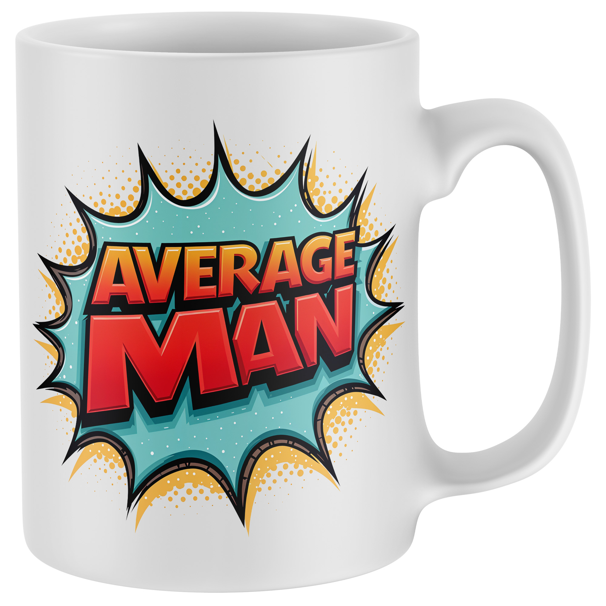 Funny Average Man Mug for Dad Stepfather Grandad Partner Funny Average Man Mug for Dad Stepfather Grandad Partner Gifts for Him Purple Print House