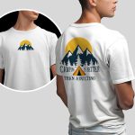 Funny Mountain Graphic T-Shirt For Women – Sunset Book Print Tee, Outdoor Camping Shirt, Cotton Blend - View #2