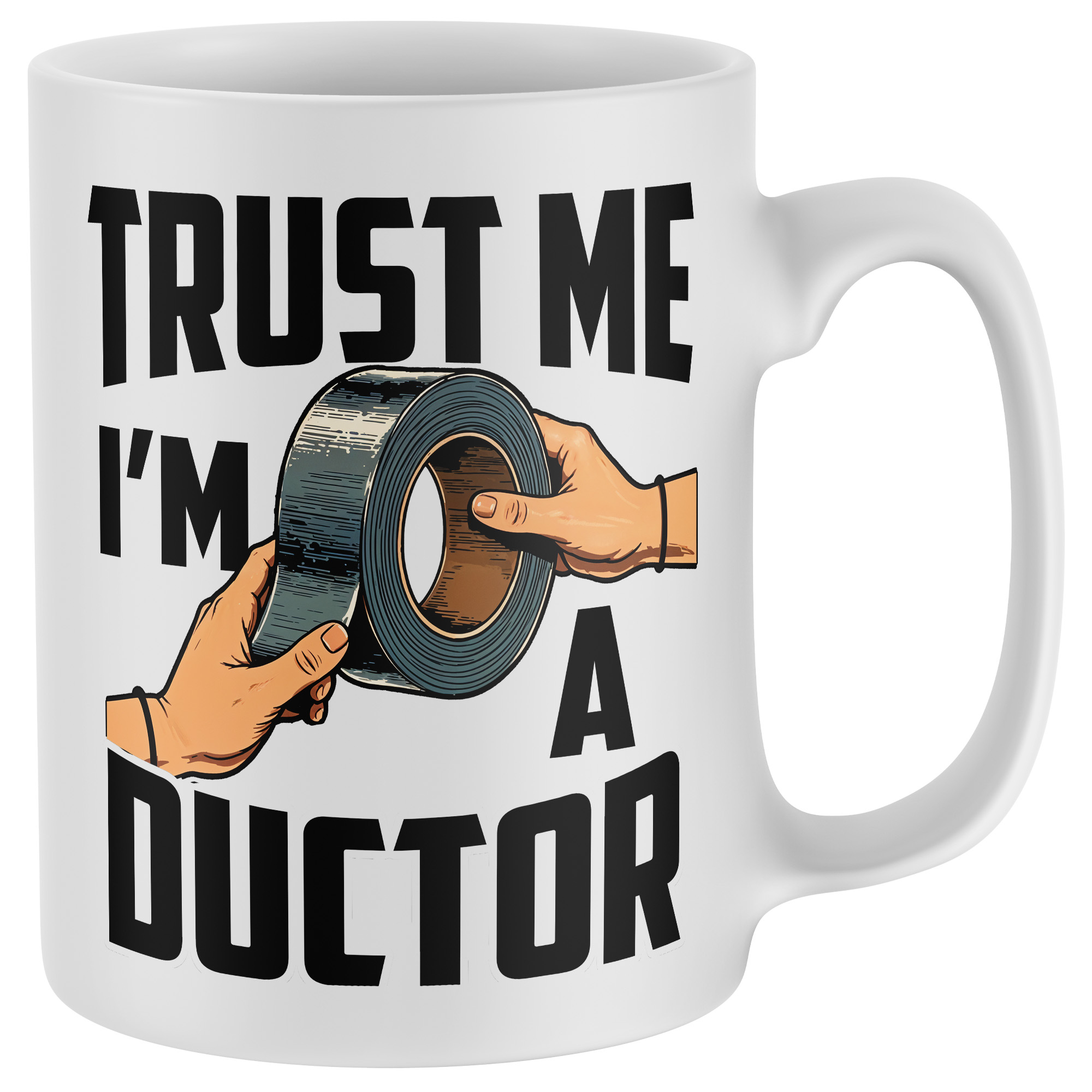 Funny Dad Joke Mug with Trust Me I’m A Ductor Design for Father Grandad Funny Dad Joke Mug with Trust Me I’m A Ductor Design for Father Grandad Father's Day Gifts Purple Print House