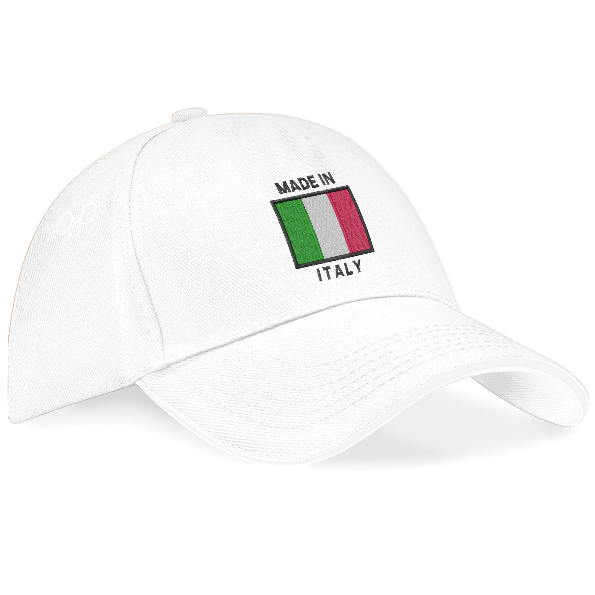Italian Flag Baseball Cap - Made In Italy Embroidery