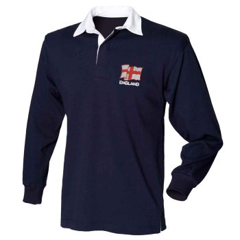 Kids Embroidered England Rugby Jersey with St Georges Cross Kids Rugby Jerseys Purple Print House