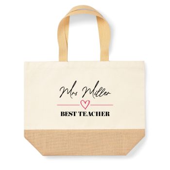 Custom Tote Bag For Best Teacher Design Personalised Gift Personalised Bags Purple Print House