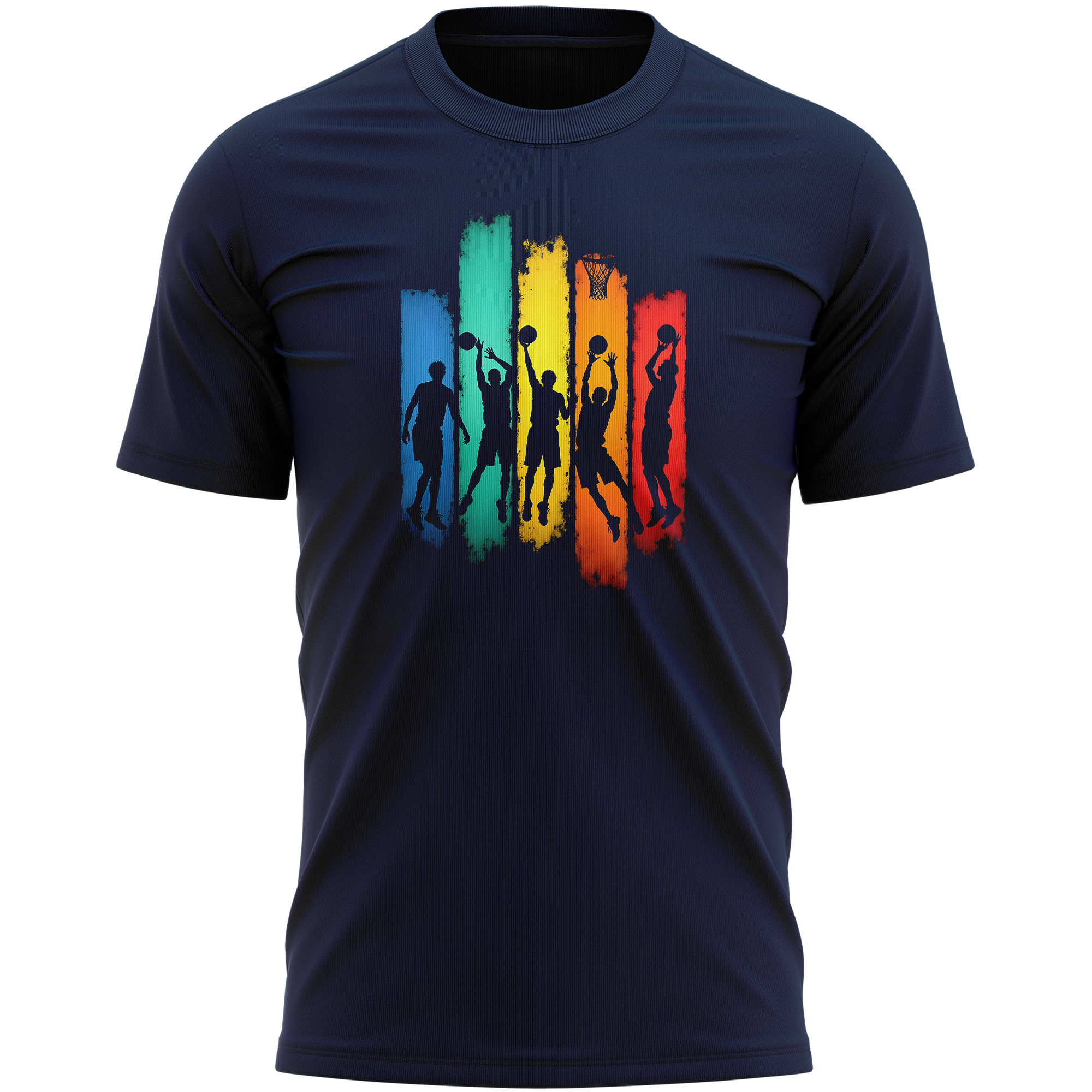 Basketball Fan T Shirt with Basketball Player Silhouettes Design Basketball Fan T Shirt with Basketball Player Silhouettes Design Basketball Apparel Purple Print House
