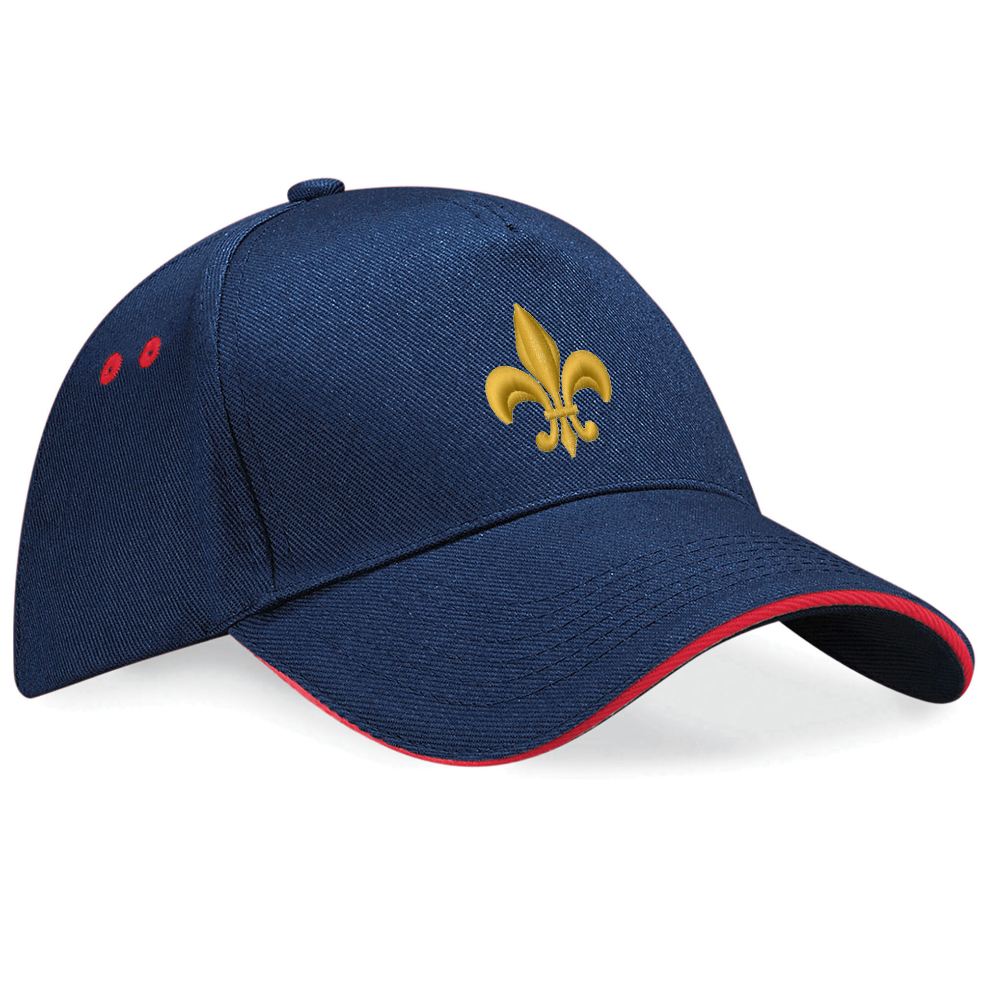 帽子 FLEUR STORE american traditional Embroidered Fleur de Lis Cap | Patriotic Baseball Cap UK