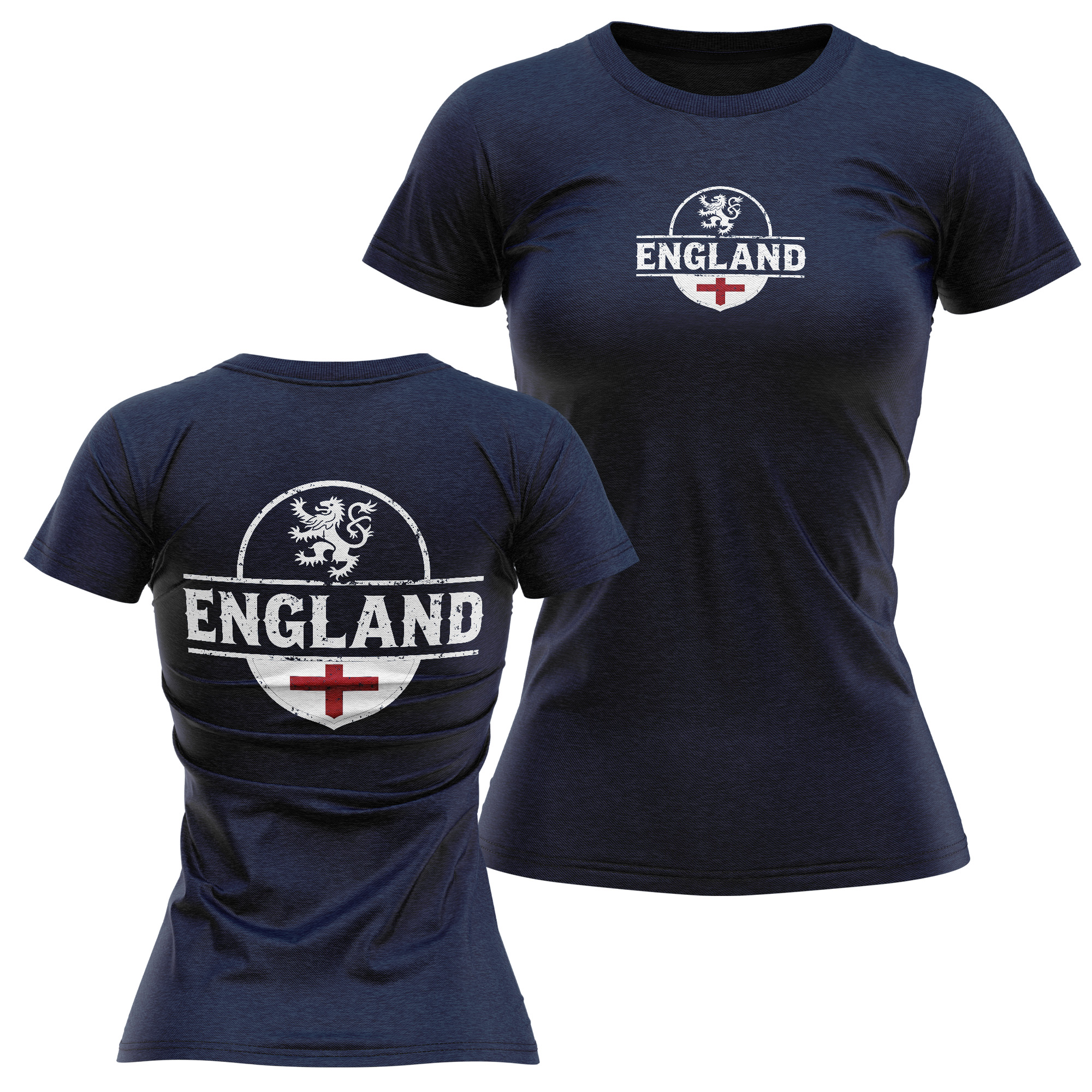 トップス phatrnk ENGLISH LOGO FOOTBALL SHIRTS England T Shirt Women | St Georges Cross & Lion Design