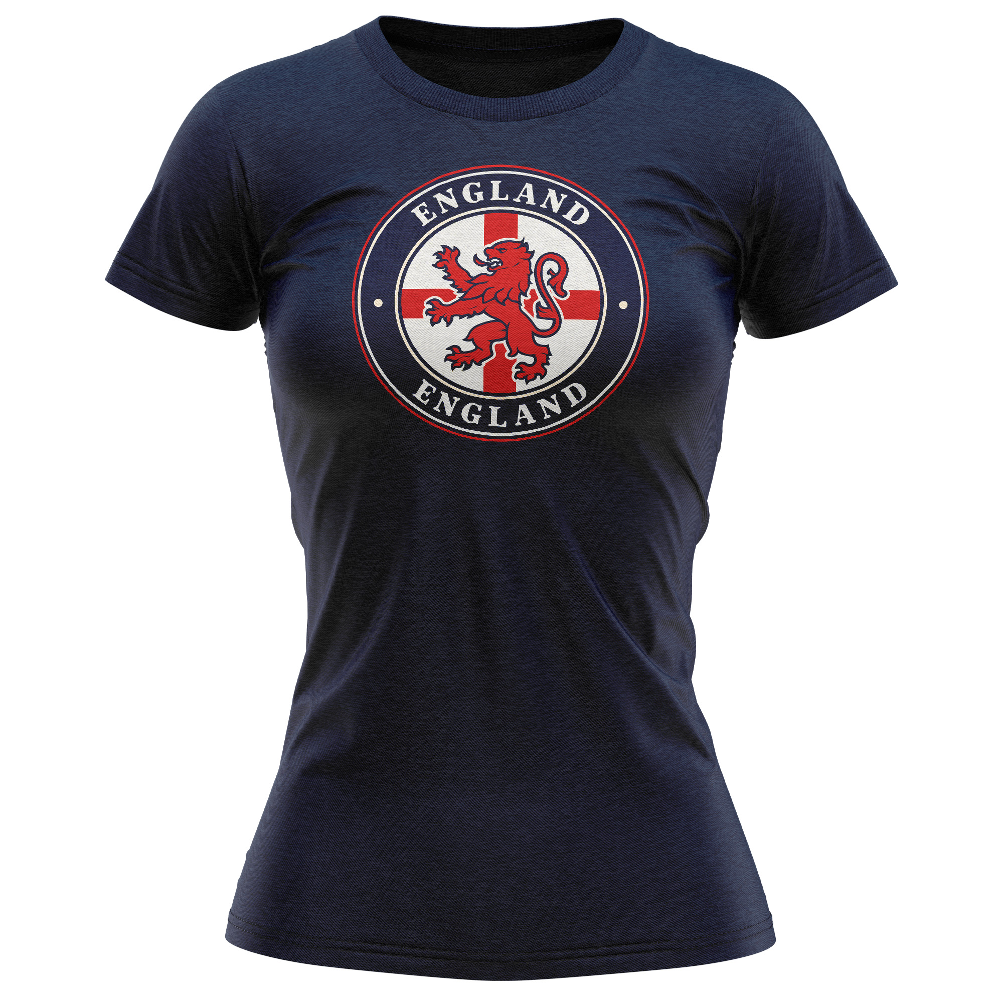 England Football T-Shirt Women | Lion Badge Fan Top
