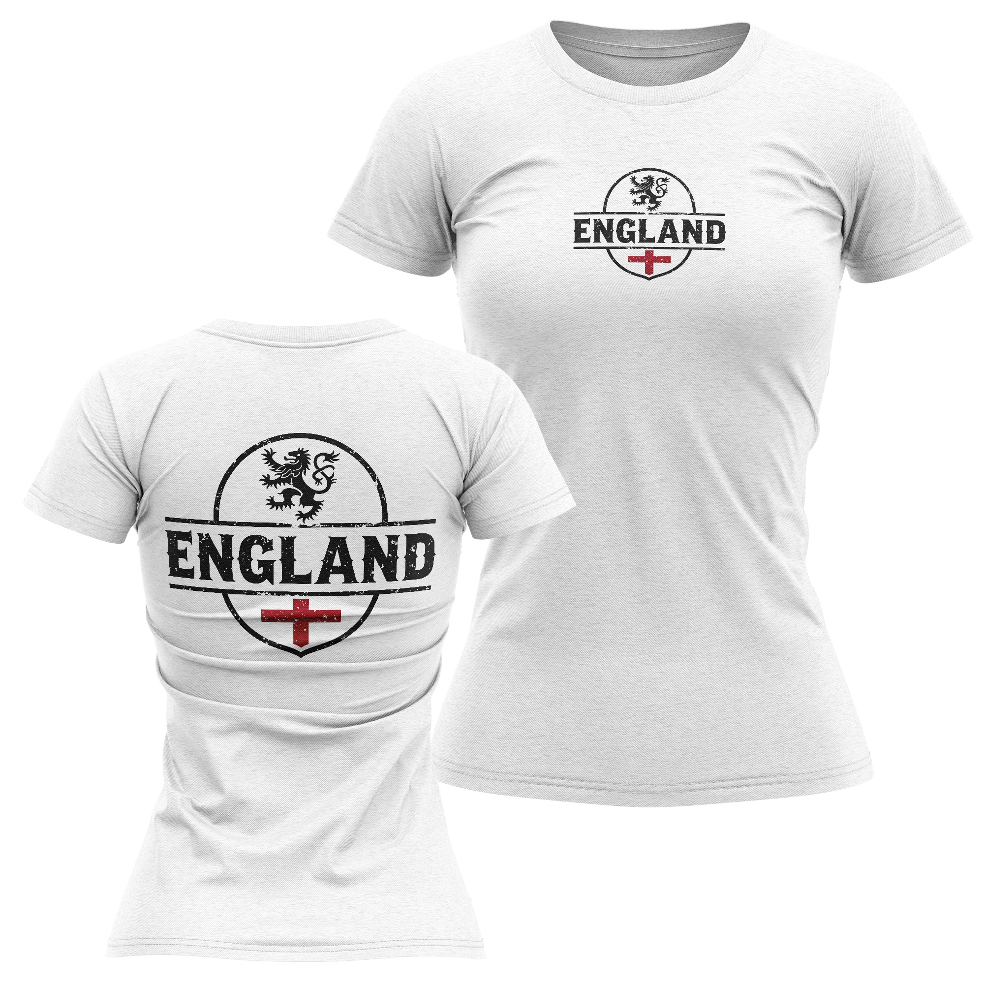 England T Shirt Women | St Georges Cross & Lion Design