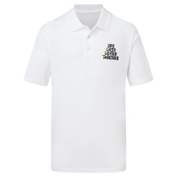 Mens Embroidered LGBT Polo Shirt with Life Gets Better Together Rainbow Text Mens Embroidered LGBT Polo Shirt with Life Gets Better Together Rainbow Text Men's Clothing Purple Print House