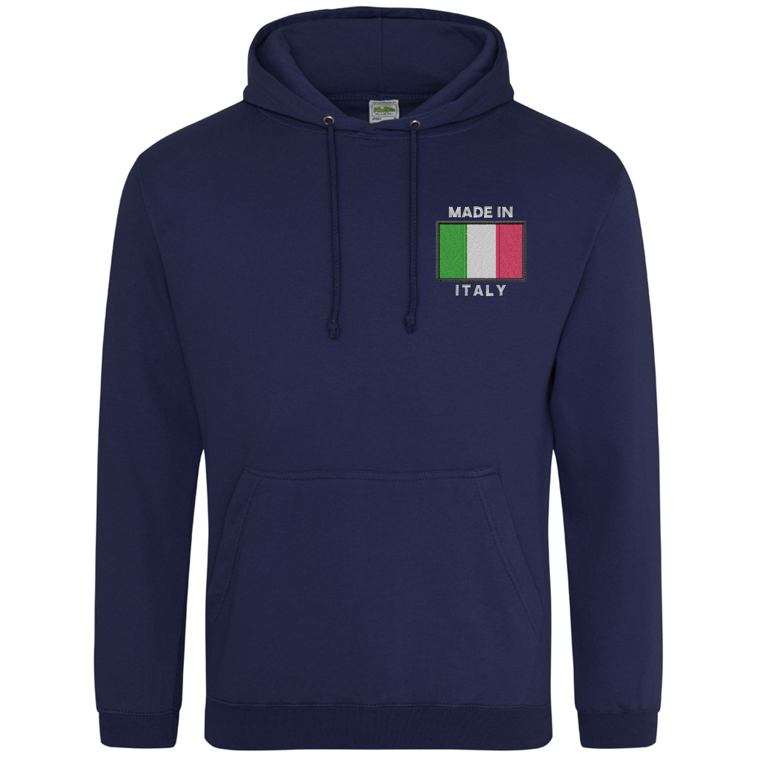 Embroidered Made in Italy Hoodie with Italian Tricolour Embroidered Made in Italy Hoodie with Italian Tricolour Adult Hoodies Purple Print House