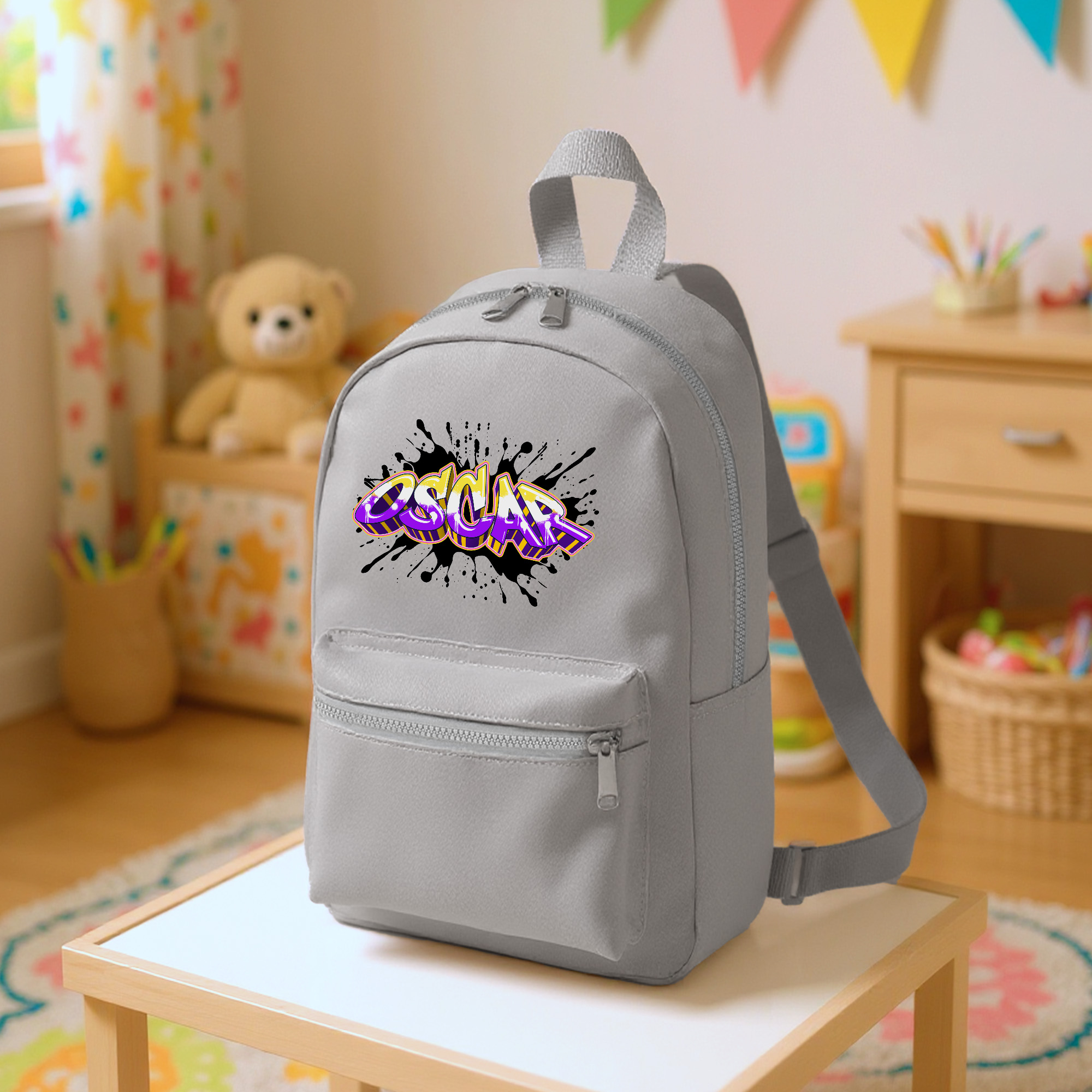 custom printing mini backpack Painted ( 2-3 week turn around) Light Pink ibiyuan School Backpacks Custom Embroidered