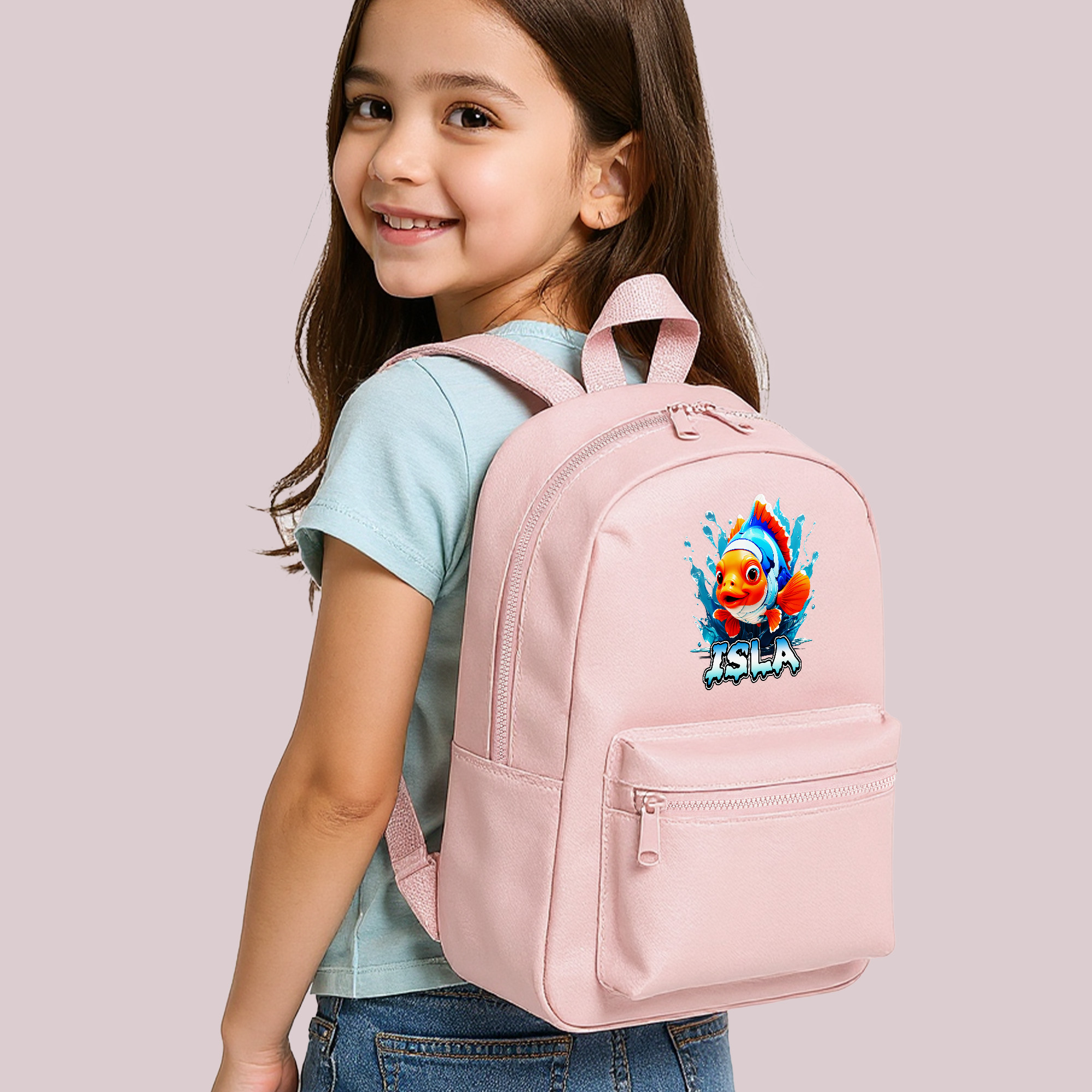 are mini backpacks a girl or boy Personalised Kids Goldfish Mini Backpack with Personalised Name for Boys Girls