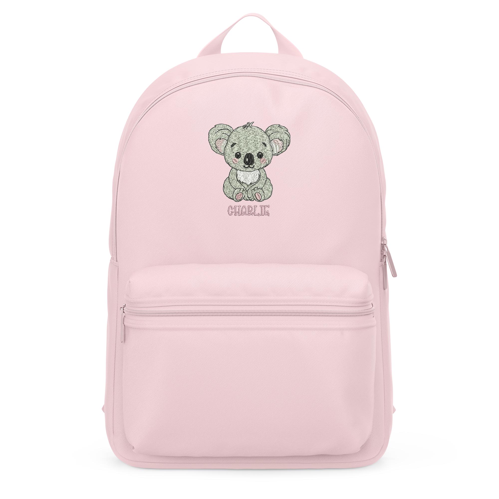 Laurentino  Austral Kids Small Drawstring Backpack Purple Teal koala Embroidered Koala Backpack - Etsy main image 2