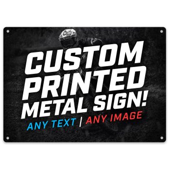 Custom Printed Metal Sign Custom Metal Signs Purple Print House