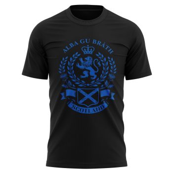 Scotland Forever Mens T Shirt Scottish Rampant Tee with Alba Gu Bràth Text Men's Graphic T-shirts Purple Print House