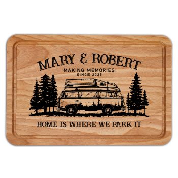 Personalised Chopping Board Making Memories Home Is Where We Park It Personalised Chopping Board Making Memories Home Is Where We Park It Decorative Chopping Boards Purple Print House