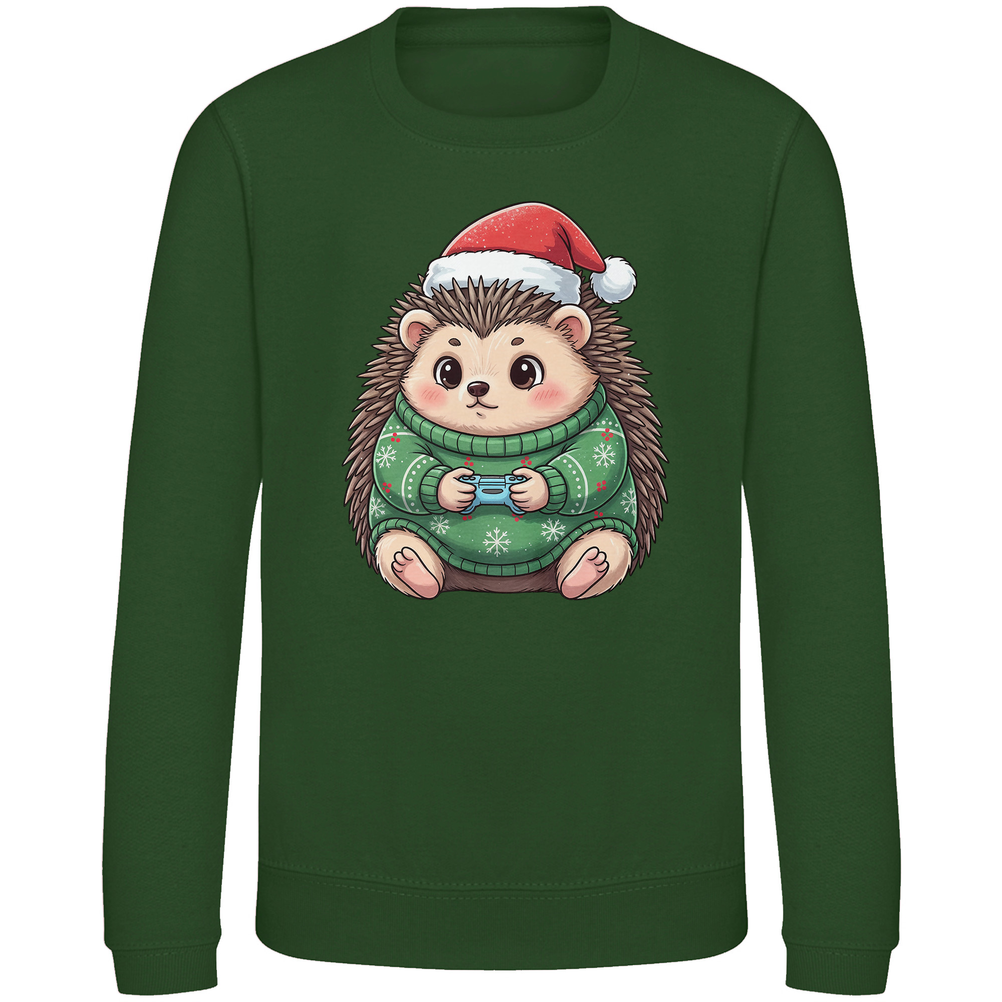 Funny Gaming Hedgehog Christmas Sweatshirt For Kids Xmas Jumper