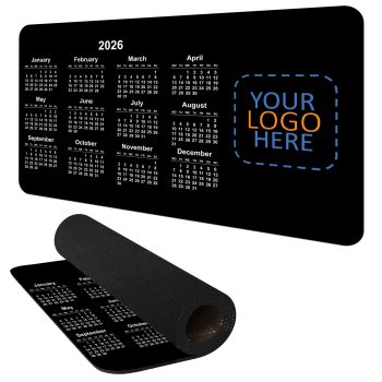 Personalised Company Mouse Mat 2026 Calender with your Company Logo Corporate Gifts Purple Print House