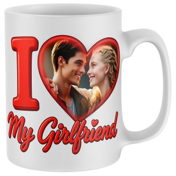 Personalised Valentines Day Mug I Love My Girlfriend Custom Image Personalised Gifts Purple Print House
