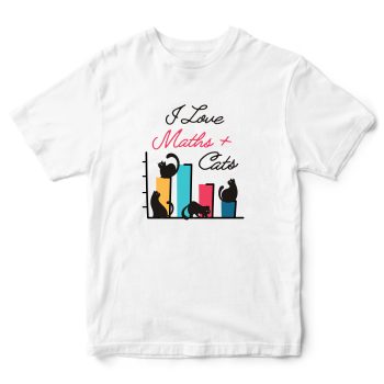 Funny Maths and Cats Kids T Shirt Maths Numbers Day Tee for Boys and Girls Animal T-shirts Purple Print House