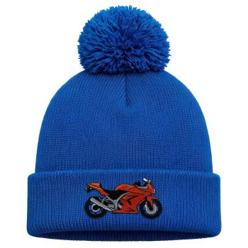 Embroidered Motorbike Kids Bobble Hat With Super Bike Embroidery Design Embroidered Motorbike Kids Bobble Hat With Super Bike Embroidery Design Bobble Hats Purple Print House