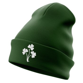 Embroidered Shamrocks Beanie Hat Irish Pride Unisex Hat for Men Women Accessories Purple Print House