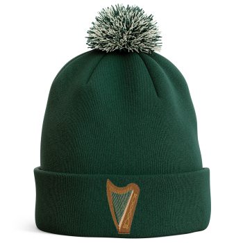 Embroidered Irish Celtic Harp Bobble Hat Ireland Pride Herirage Unisex Hat Bobble Hats Purple Print House