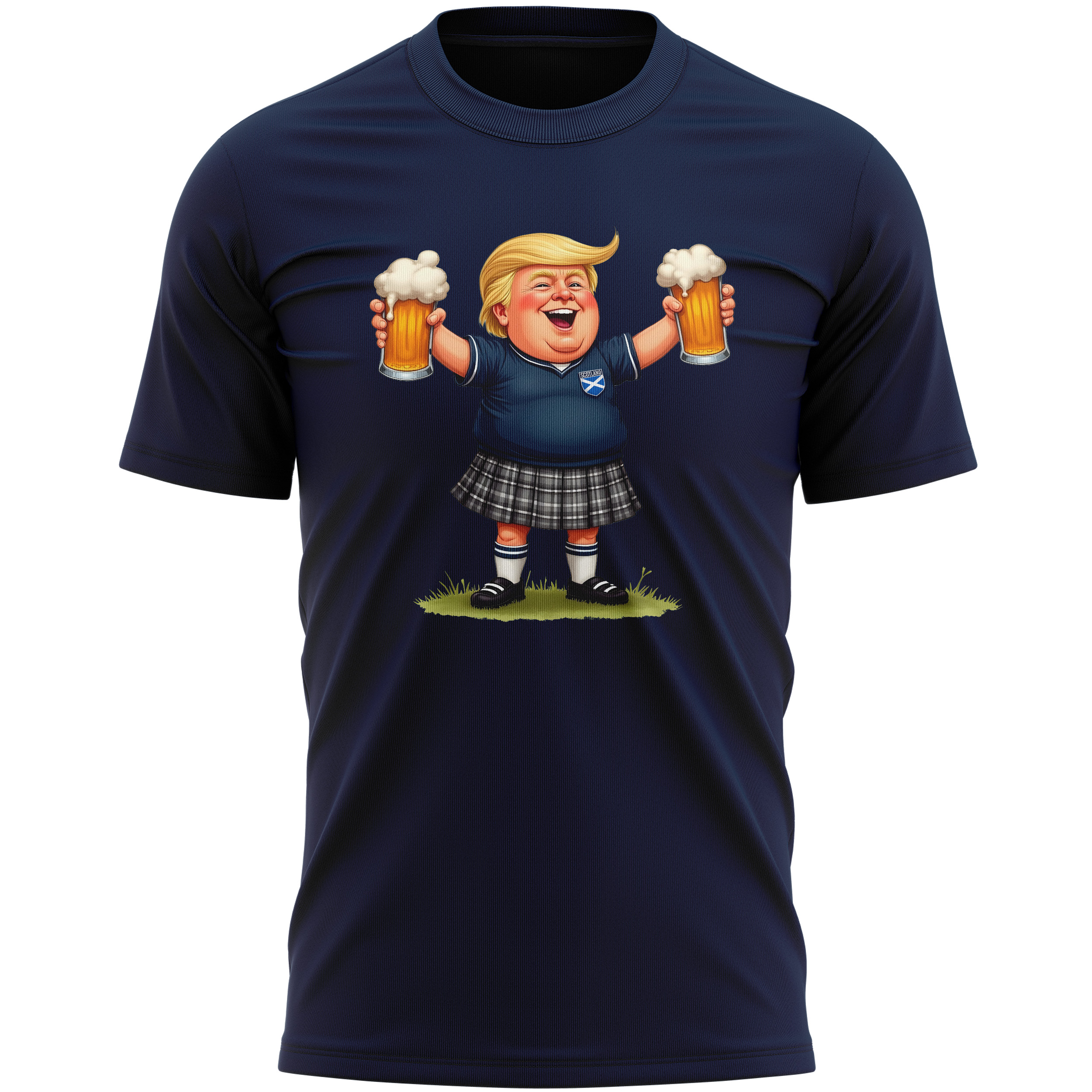 Funny Scotland Trump T Shirt | Donald Kilt Design | Men's