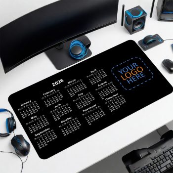 Personalised Company Mouse Mat 2026 Calender with your Company Logo Corporate Gifts Purple Print House