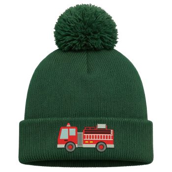 Embroidered Fire Engine Beanie Hat With Fire Truck Vehicle Design Embroidered Fire Engine Beanie Hat With Fire Truck Vehicle Design Children's Accessories Purple Print House