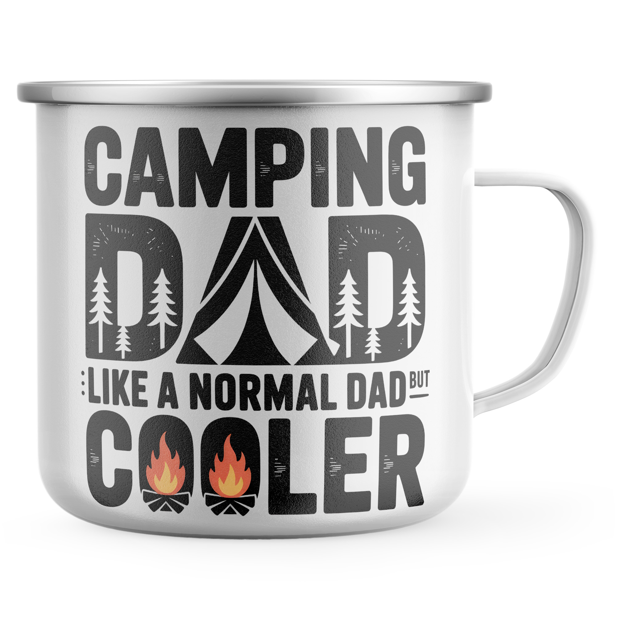 Funny Camping Dad Enamel Mug Like a Normal Dad but Cooler Funny Camping Dad Enamel Mug Like a Normal Dad but Cooler Camping Gifts Purple Print House
