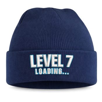 Kids Custom Gaming Knit Beanie Custom Level Loading Fun Retro Style For Toddlers Kids Custom Gaming Knit Beanie Custom Level Loading Fun Retro Style For Toddlers Custom Kids Wear Purple Print House