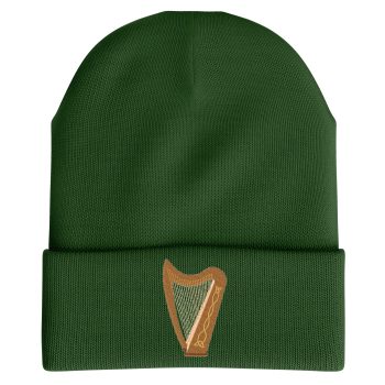 Embroidered Irish Celtic Harp Beanie Hat Ireland Pride Herirage Unisex Hat Beanie Hats Purple Print House