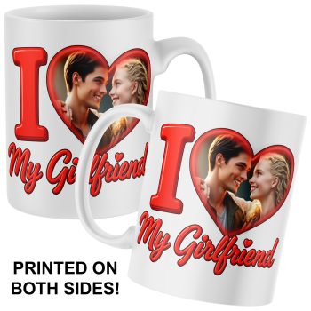 Personalised Valentines Day Mug I Love My Girlfriend Custom Image Personalised Gifts Purple Print House