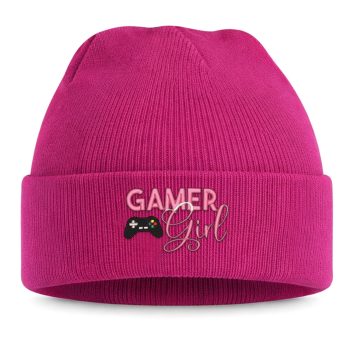 Gaming Beanie Hat For Girls Gamer Guy With Gaming Controller Design Gaming Beanie Hat For Girls Gamer Guy With Gaming Controller Design Gaming Accessories Purple Print House