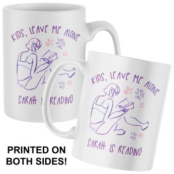 Custom Mums Mug Kids Leave Me Alone I’m Reading Sketch Design With Name Mother's Day Gifts Purple Print House