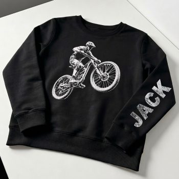 Personalised Biker Sweatshirt Mountain Rider Birthday Gifts Purple Print House