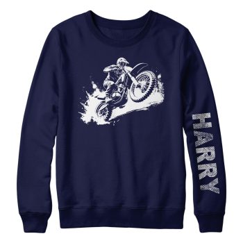 Personalised Motocross Sweatshirt Dirt Bike Personalised Motocross Sweatshirt Dirt Bike Birthday Gifts Purple Print House