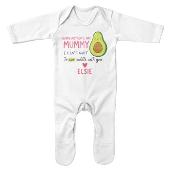 Custom Mothers Day Baby Romper Suit I Cant Wait To Avo Cuddle With You Avocado Custom Mothers Day Baby Romper Suit I Cant Wait To Avo Cuddle With You Avocado Baby Clothing Purple Print House
