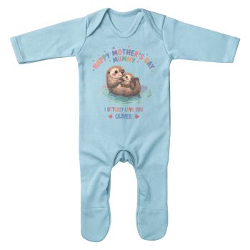 Mothers Day Otter Romper Suit Custom Toddler Name Mothers Day Otter Romper Suit Custom Toddler Name Baby Romper Suits Purple Print House